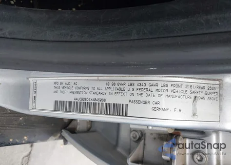 1999 Audi A4 1.8 T z USA, uszkodzony, nr VIN WAUCB28D4XA046068